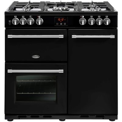 Belling Farmhouse 90DFT 90cm Dual Fuel Range Cooker in Black 444444121 Belling Farmhouse 90DFT 90cm Dual Fuel Range Cooker in Black 444444121